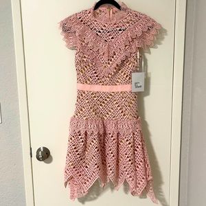 Self Portrait pink lace dress NWT